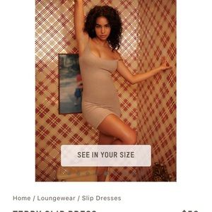 ISO SKINS Terry Slip Dress in Desert